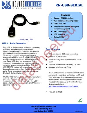 RN-USB-SERIAL datasheet  